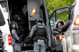 The Special Forces participated in the police operation at Austurvöllur. Photo from mbl.is's Photo Archive.