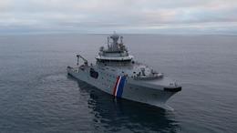 The patrol vessel Þór is under way.