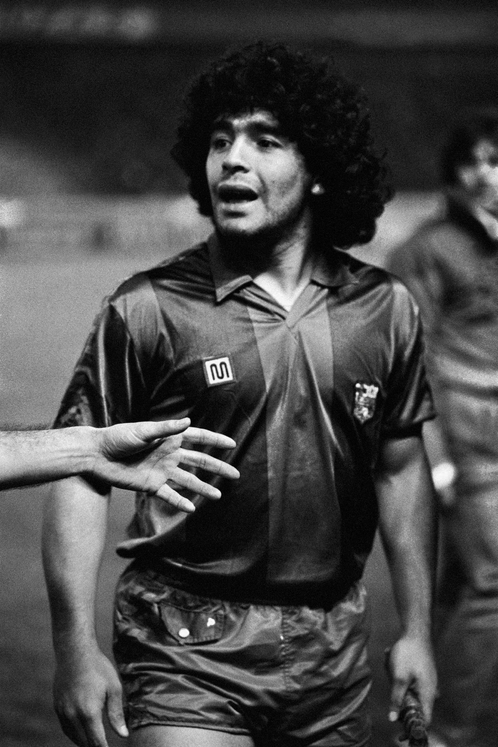 Diego Maradona í herklæðum Börsunga árið 1982.