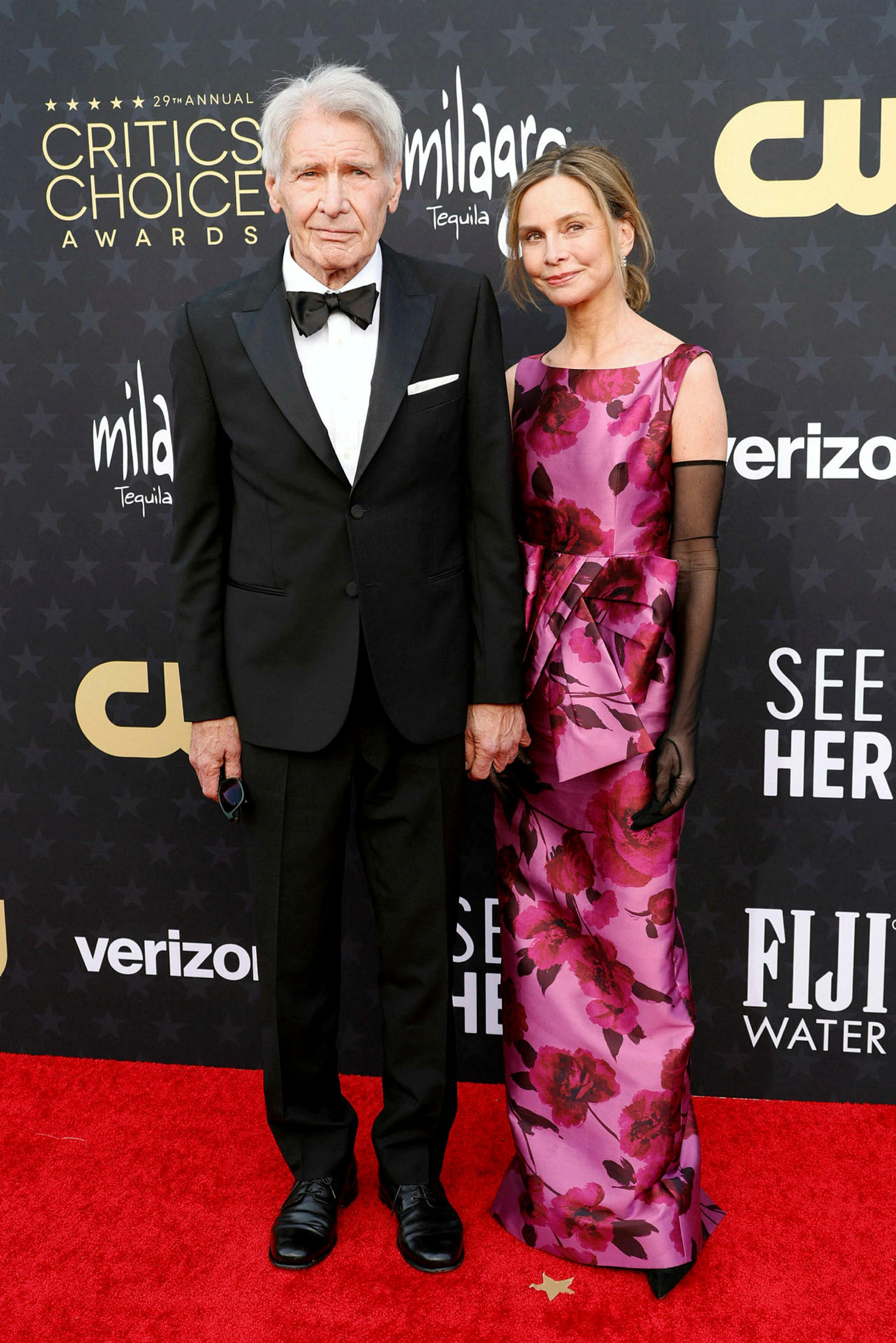 Leikarahjónin Harrison Ford og Calista Flockhart.