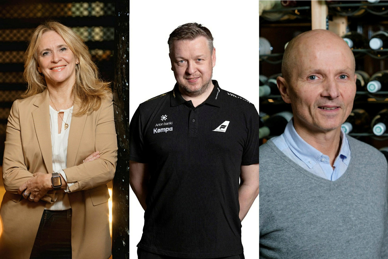 Þorgerður Katrín Gunnarsdóttir, Arnar Sigurðsson og Kjartan Vídó Ólafsson eru …