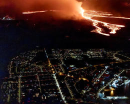 The eruption that started on Saturday in Sundhnúkagígar crater row is the seventh in less than three years in that area.
