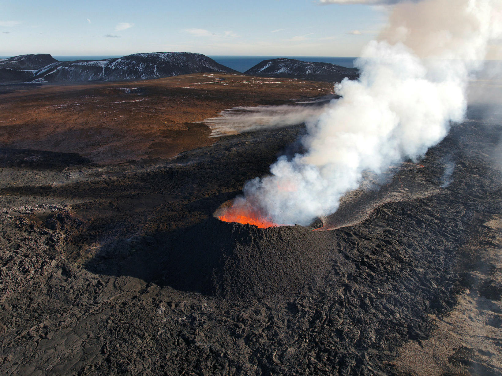 Activity now limited to the bigger crater - Iceland Monitor