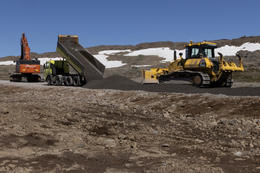 Construction at Dynjandiheiði this summer.