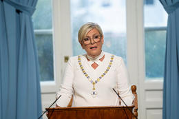 The President of Iceland, Halla Tómasdóttir.