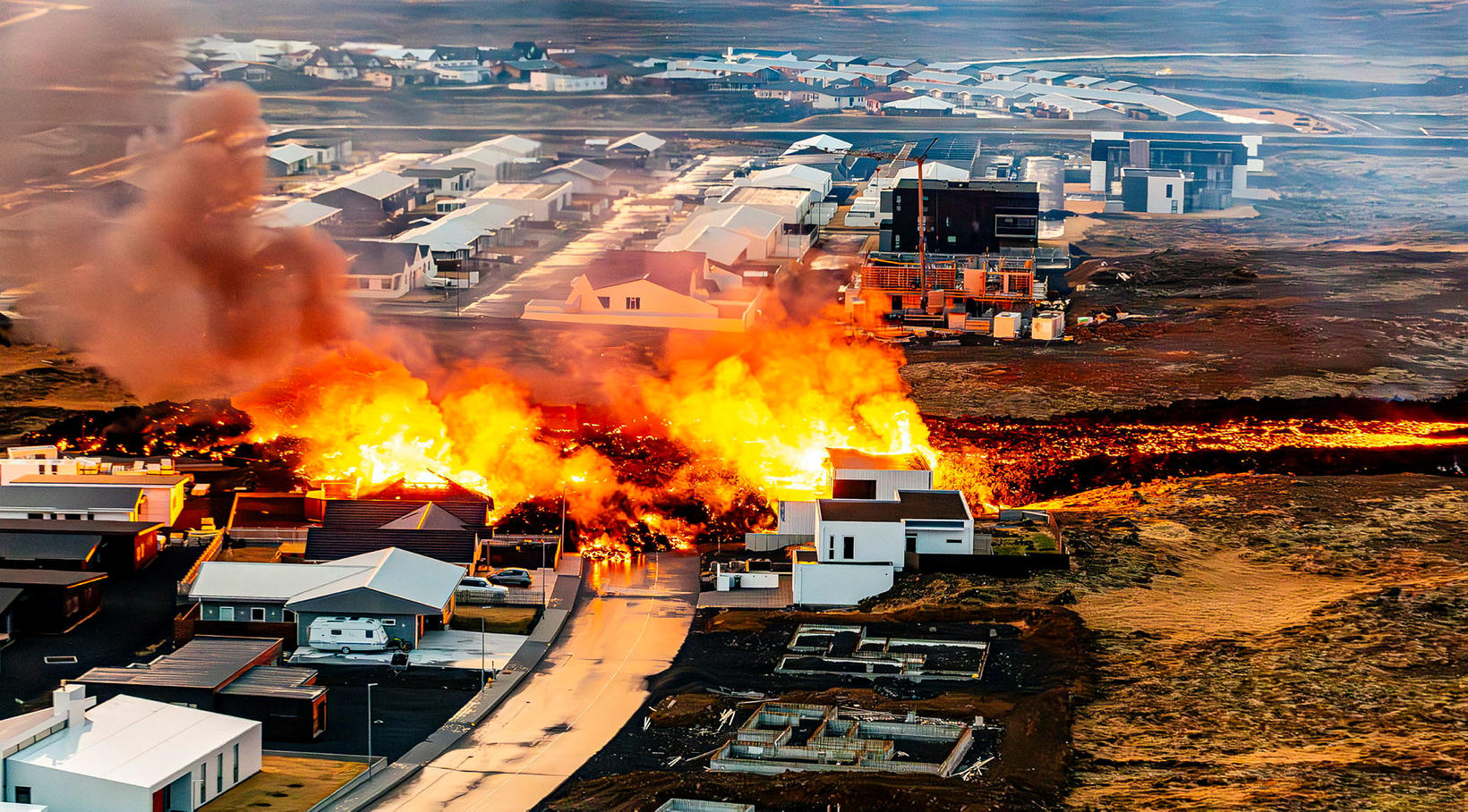The total value of insured property in Grindavík was estimated …