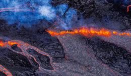Picture of the last eruption that started on April 1, 2025 and only lasted a few hours.