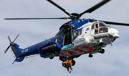 Two people were transported by a Coast Guard helicopter.