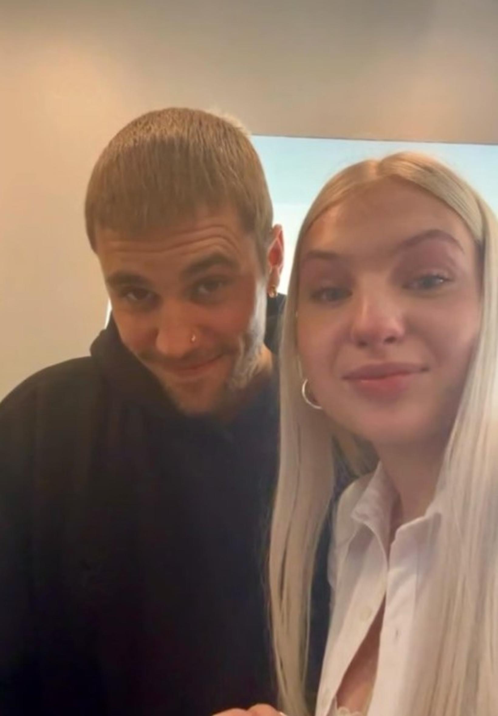 Dagbjört Lilja fékk mynd af sér með Justin Bieber.