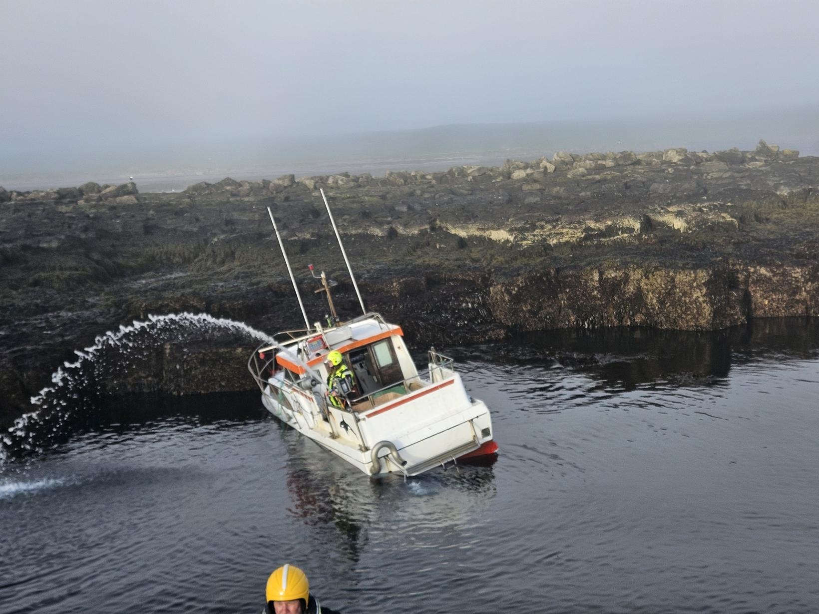 A boat stranded at Reykjanes