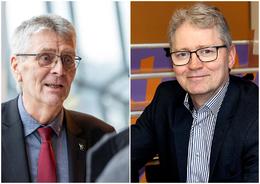 Guðmundur Ingi Kristinsson, Minister of Education and Children, and Ársæll Guðmundsson, principal of Borgarholtsskóli.