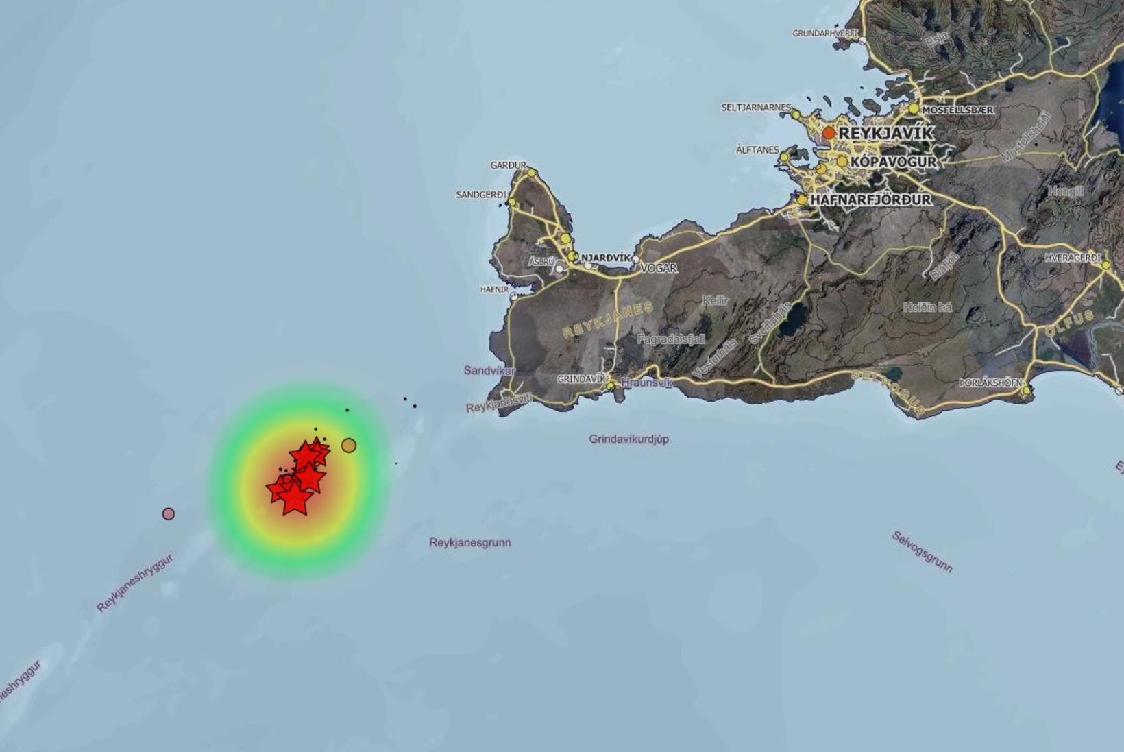Powerful quake at Eldey: Treasures up to 4