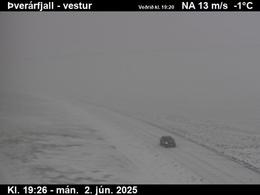 Visibility at Mt Þverárfjall is at its worst.