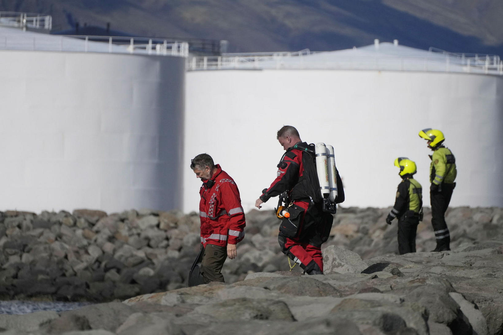 The search for the swimmer still stands over