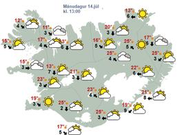 Temperatures are expected to rise well above twenty degrees Celcius tomorrow.