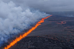 Eruption activity has been relatively stable overnight.