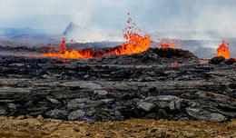 A natural hazards specialist says it is difficult to assess from webcams how many craters are still erupting. However, the number is somewhat fewer than the ten that were still active yesterday.
