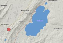 The earthquake occurred near Móhálsadalur, west of Kleifarvatn.