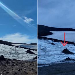 The Dagrenning rescue team in Hvolsvöllur posted a photo on Facebook to warn people about the moulin.