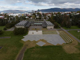 Water flooded into the basement of Kjarvalsstaðir yesterday.