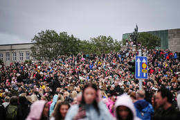 Arnarhóll buzzing with life.