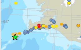Considerable seismic activity was recorded in the area overnight.