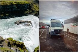 The incident occurred in the upper parking lot of the highly popular Gullfoss waterfall.