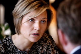 Prime Minister Kristrún Frostadóttir spoke with a reporter after the cabinet meeting this morning.