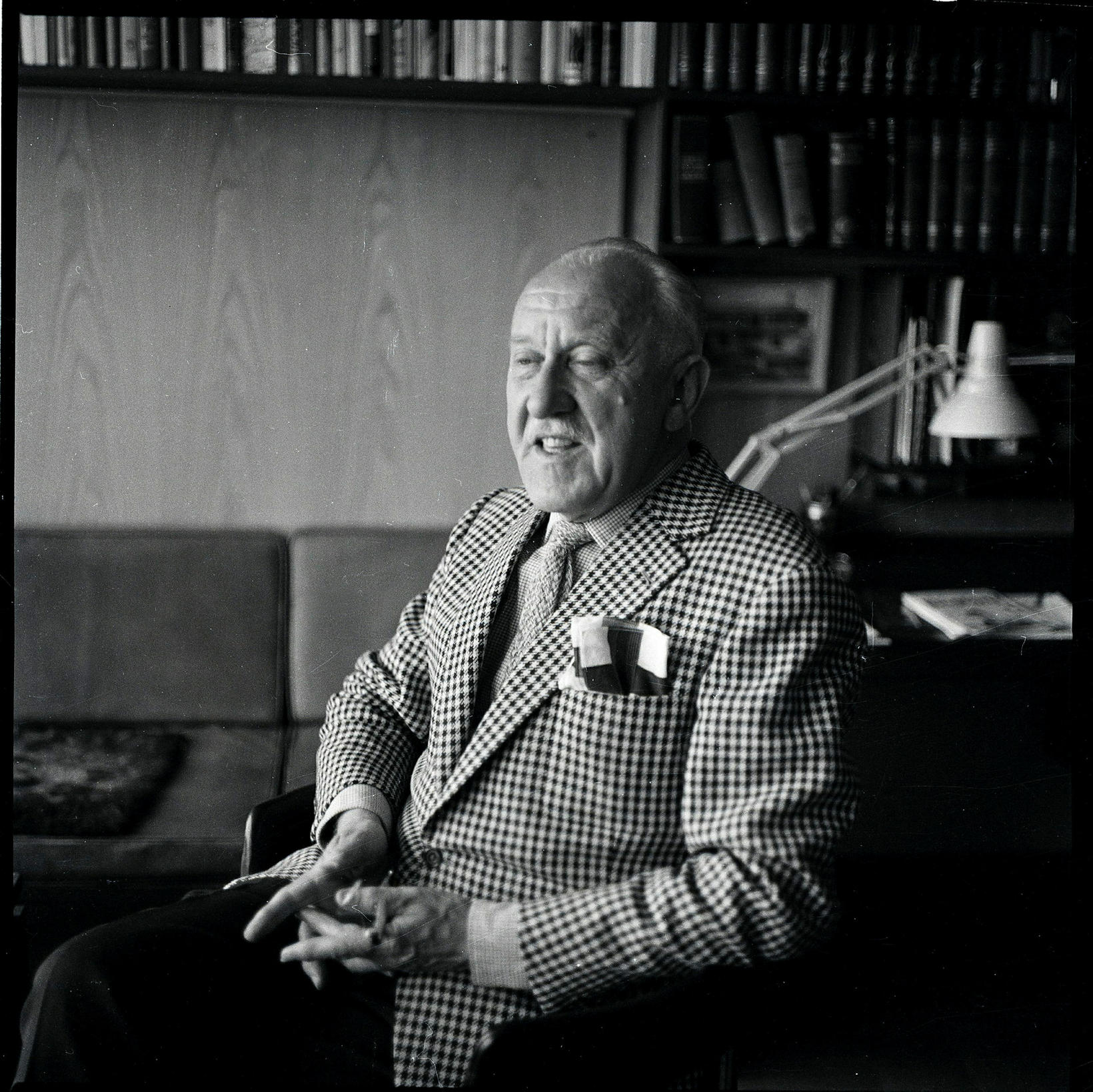 Halldór Laxness in 1969, in his apartment on Fálkagata.