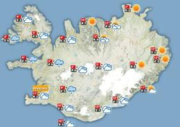 The weather map at noon.