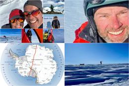 Höskuldur Tryggvason is making his way across Antarctica using a traction kite.