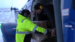 The Coast Guard is transporting the fish skin to the United Kingdom, where it will be sterilized.