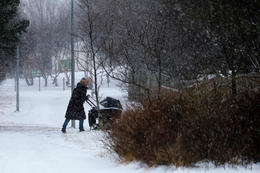 Hríðarveður fyrir austan í kvöld