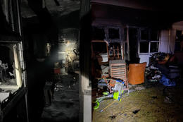 Mikið viðbragð: Slökkviliðsmenn heyrðu öskur