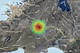 A map shows the location of the earthquakes.