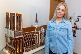 Heba Guðrún Nielsen pulled off an extraordinary feat, recreating one of the world’s most beautiful churches, Notre Dame in Paris, out of gingerbread. What a work of art.