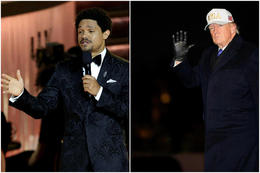 Hótar að lögsækja kynninn vegna Epstein-brandara