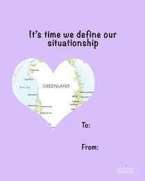 Grænland í hjarta á Valentínusardagskorti Hvíta hússins