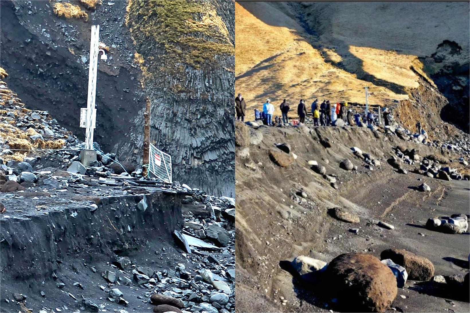 Photos: Coastal erosion continues at Reynisfjara Black Beach