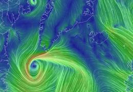 Fylgstu með óveðrinu nálgast