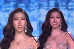 Fegurðardrottning missti gervitennurnar á sviði