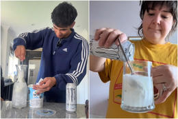 Blanda saman skyri og orkudrykk