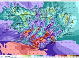 Viðvaranir orðnar appelsínugular víða 