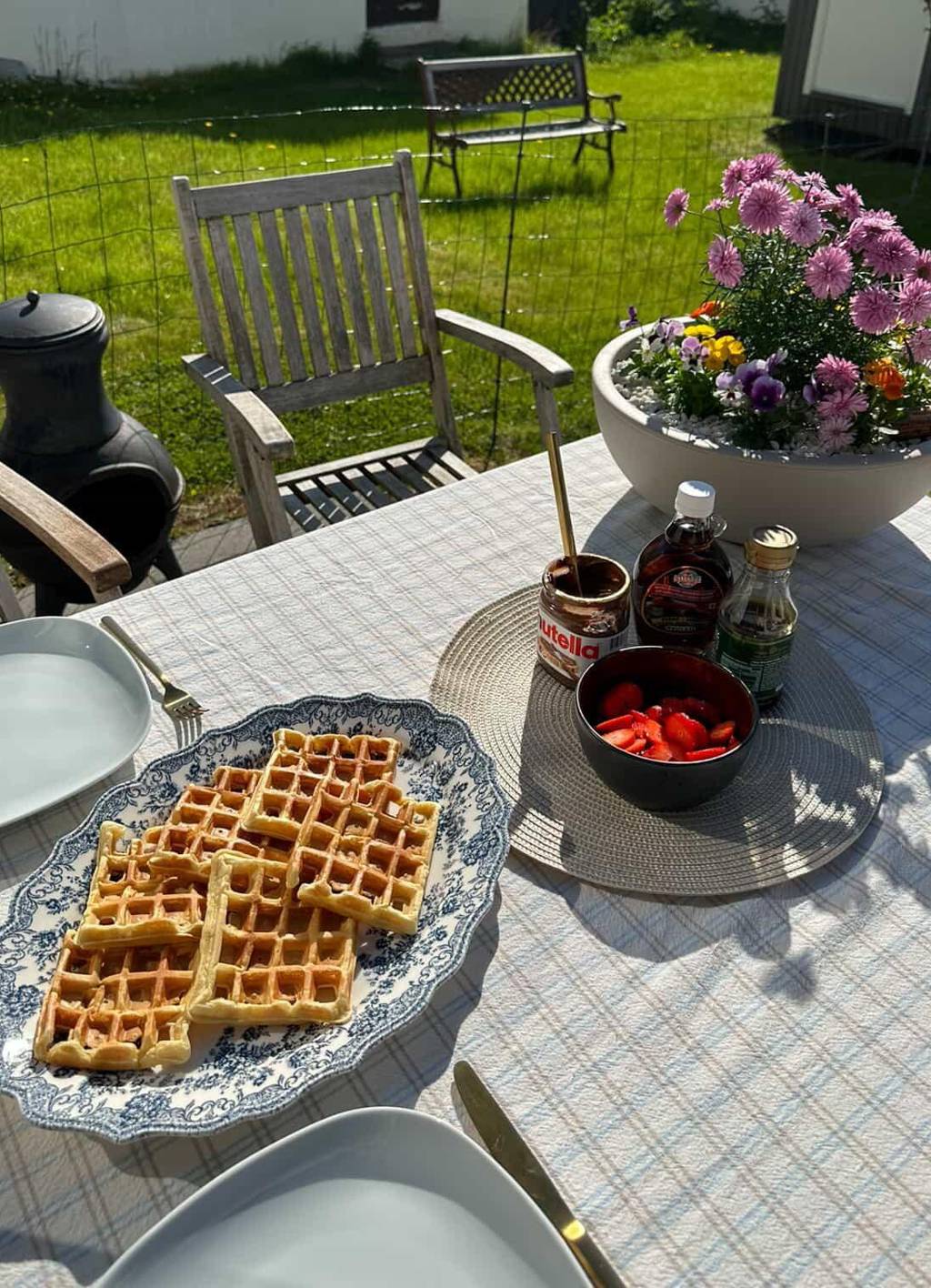 Halla Líf og Ingimar geta bæði borðað morgunmatinn og kvöldmatinn …