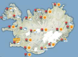 Víða bjart og hiti allt að 14 stigum