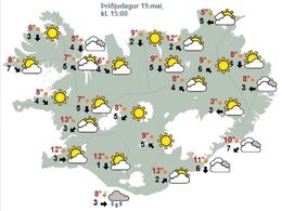 Víða bjart með köflum