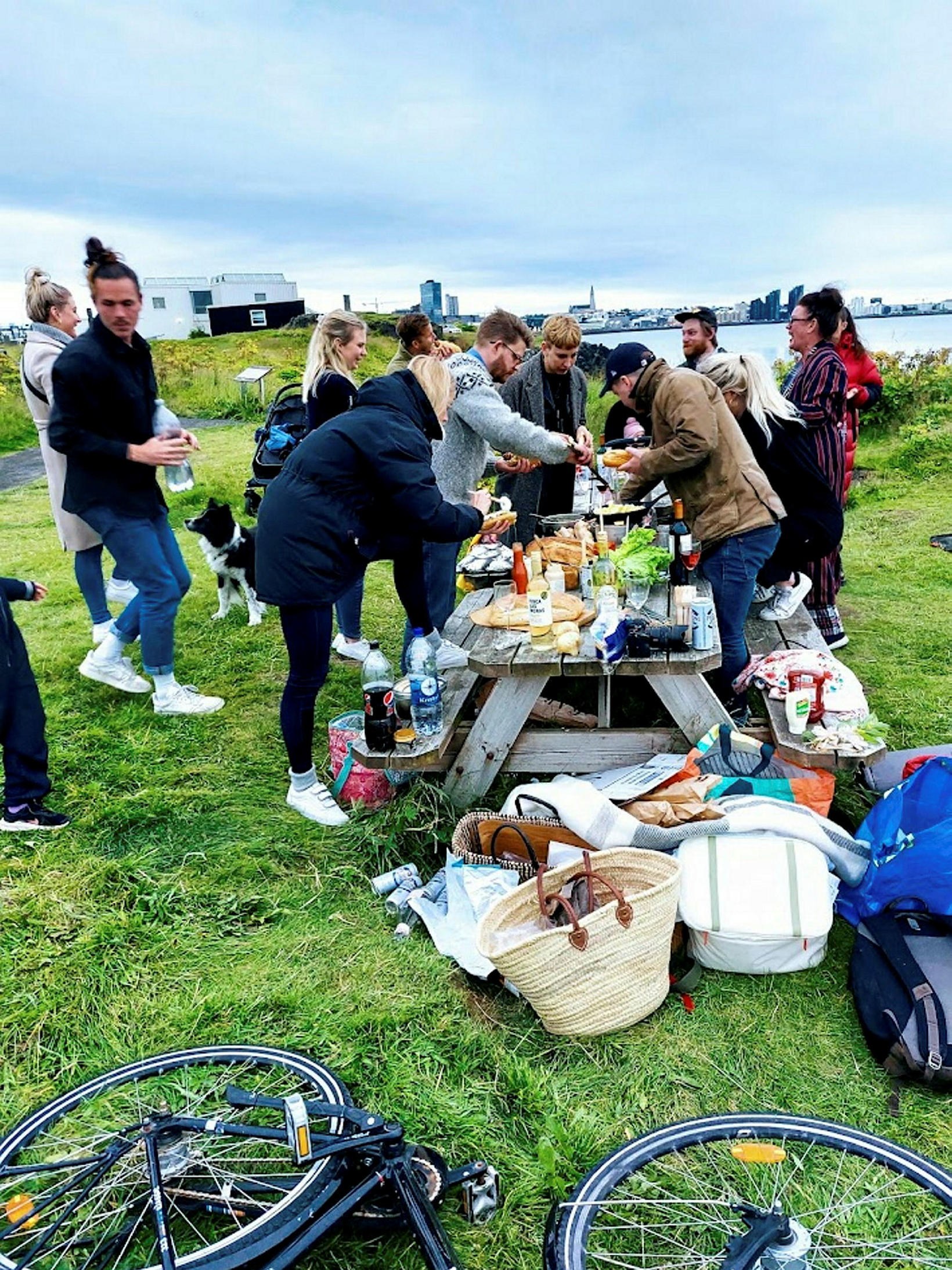 Allir mæta með eitthvað smá og þá verður veislan mjög …