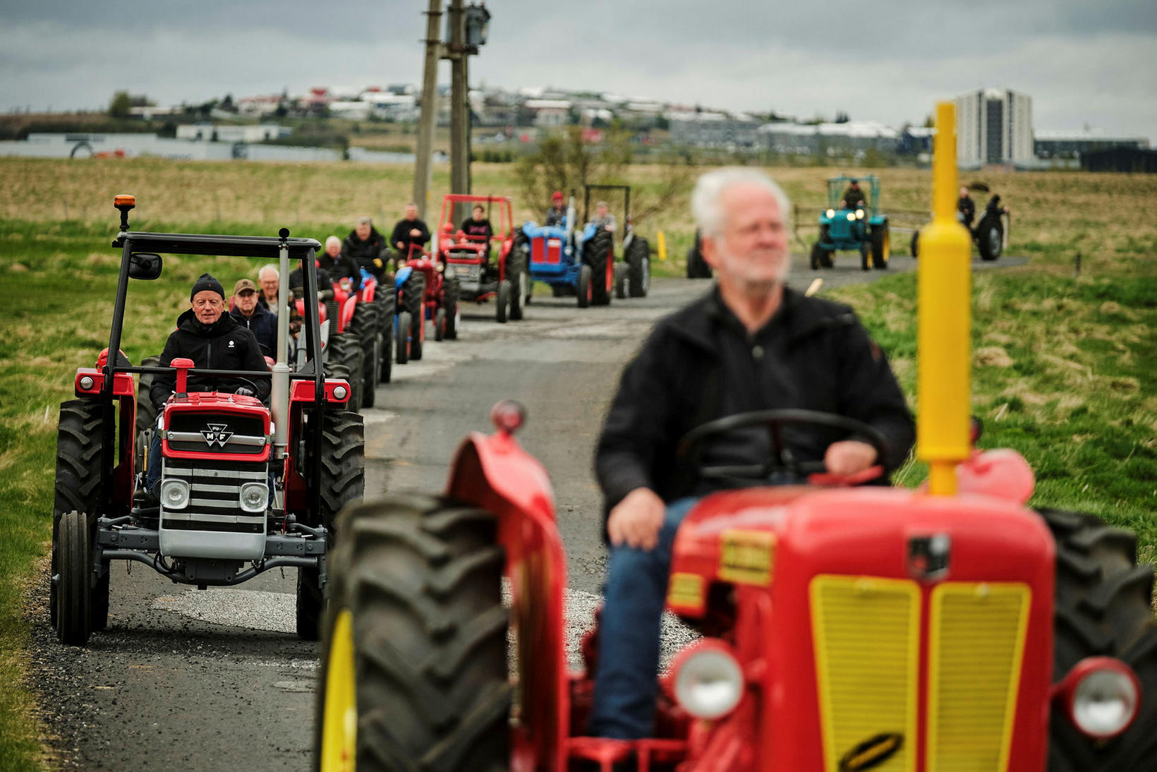 Fremstur í flokki var Albert Baldursson, einn aðal traktorkarlinn, að …