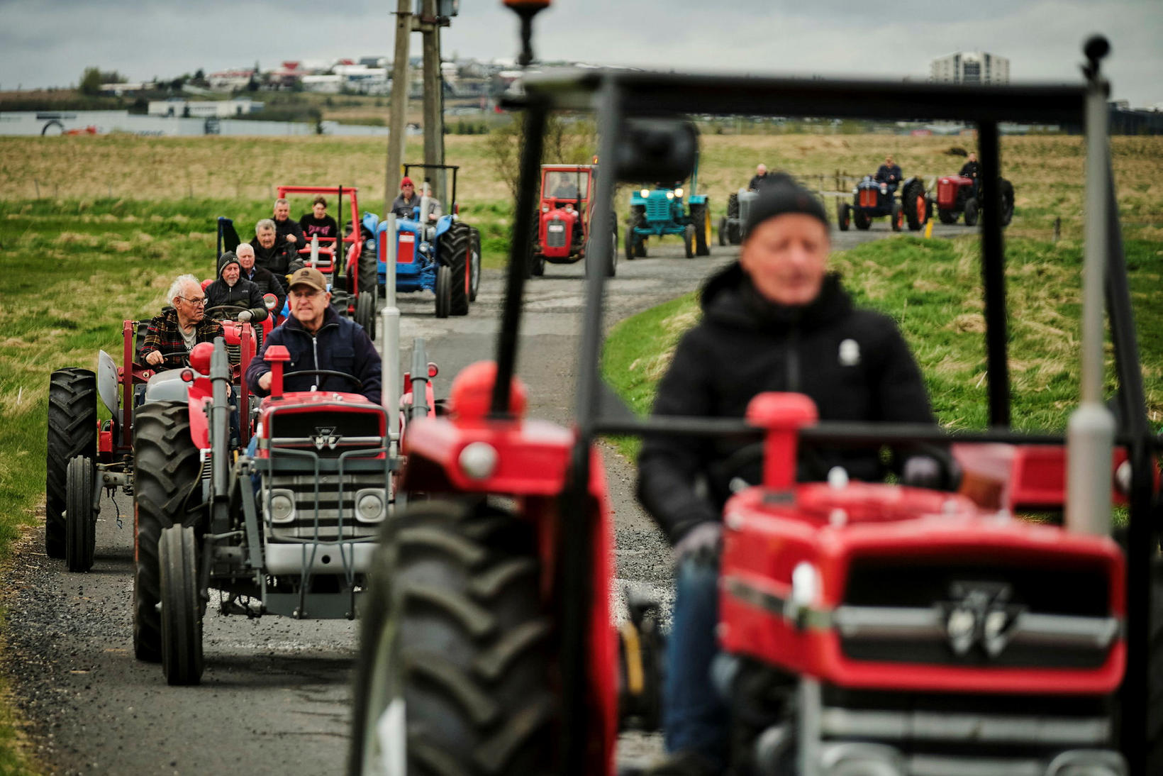 Tuttugu dráttarvélar voru keyrðar á dráttarvéladeginum á laugardaginn.