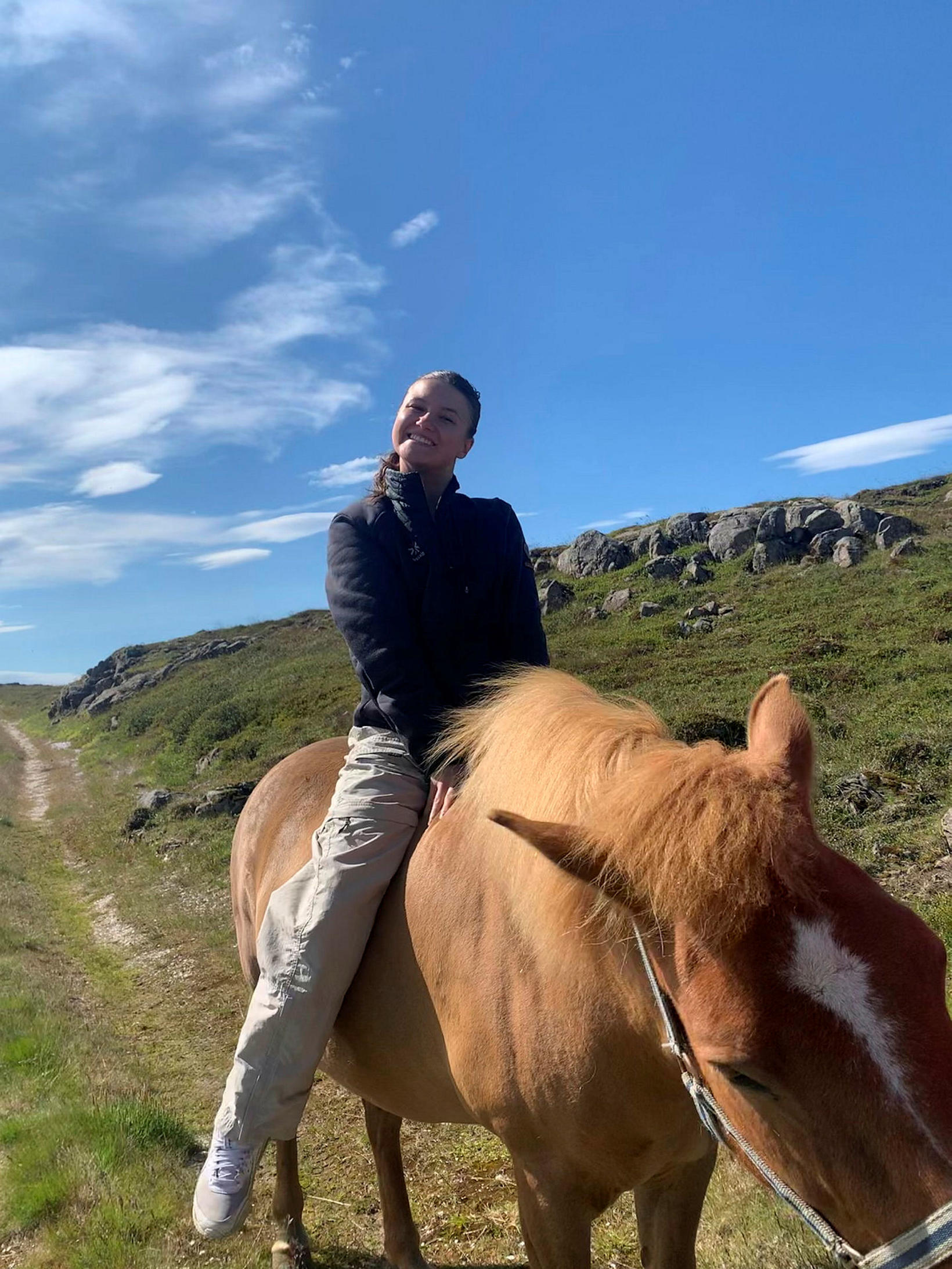 Selma elskar að komast út í náttúruna.